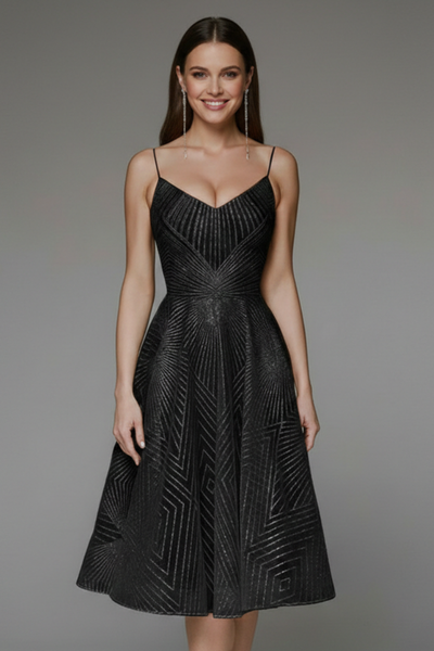 Vestido Midi Katharina de Tirantes Finos y Corte en A