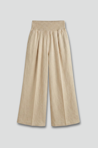 Pantalón Palazzo Carolin de Tiro Alto con Pliegues