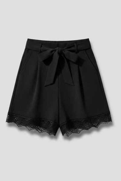 Shorts Emma con Cintura Anudada y Ribete Decorativo