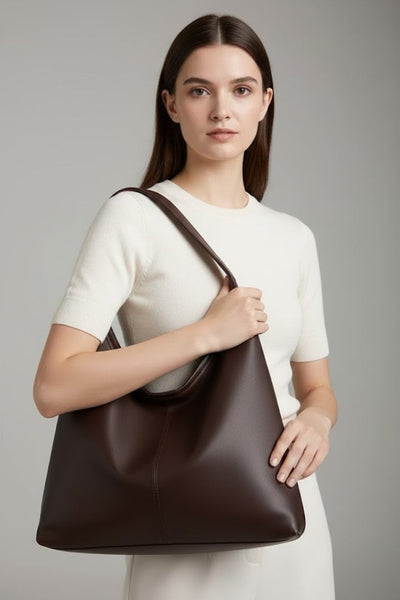 Bolso Tote Jacqueline Clásico de Piel Sintética