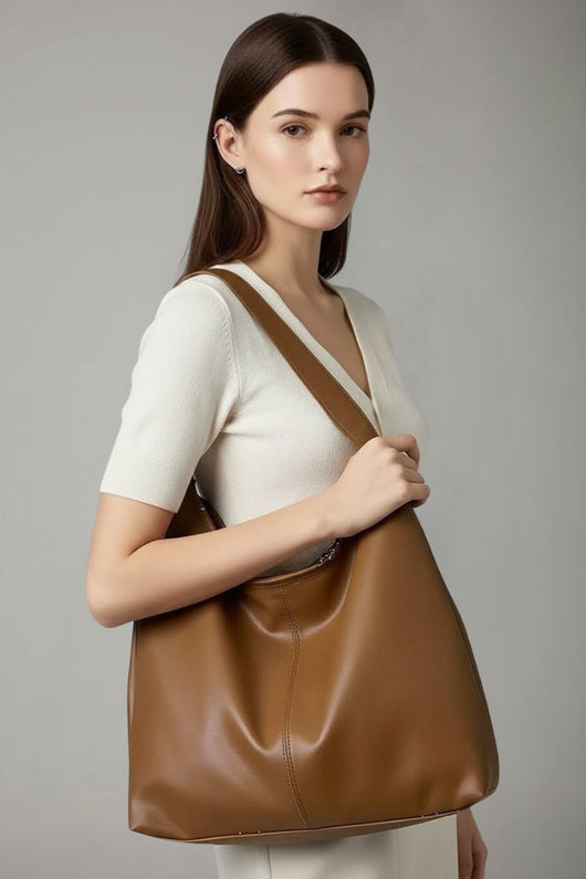 Bolso Tote Jacqueline Clásico de Piel Sintética