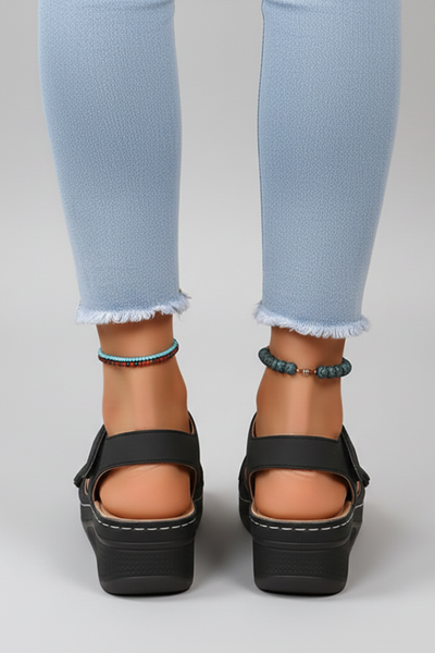 Sandalias de Cuña Angela con Tira de Dedo