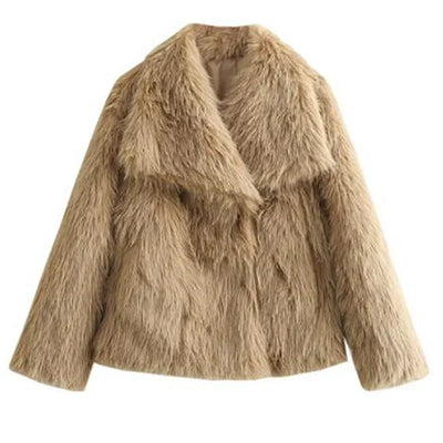 Chaqueta Doris Corta de Pelo Sintético para Invierno