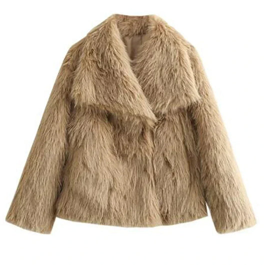 Chaqueta Doris Corta de Pelo Sintético para Invierno