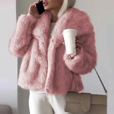 Chaqueta Doris Corta de Pelo Sintético para Invierno