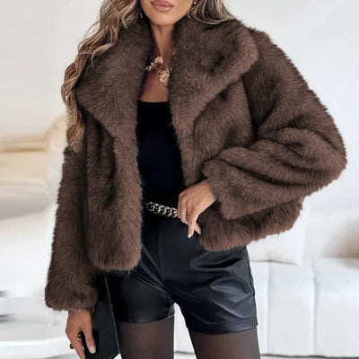 Chaqueta Doris Corta de Pelo Sintético para Invierno