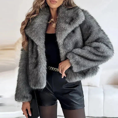 Chaqueta Doris Corta de Pelo Sintético para Invierno