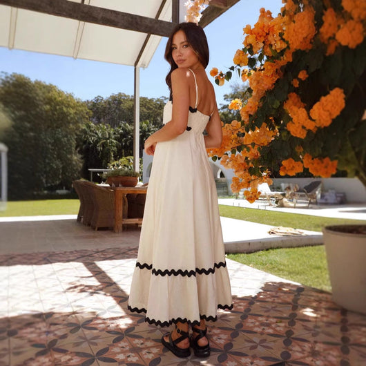 Vestido Maxi Helga Evasé con Tirantes Finos