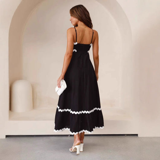 Vestido Maxi Helga Evasé con Tirantes Finos