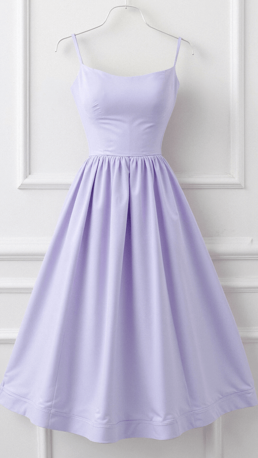 Vestido Midi Regine Línea A con Escote Pañuelo