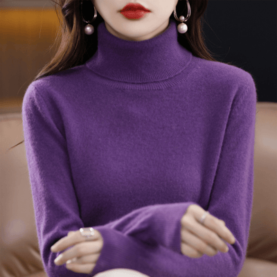 Jersey Elfriede de Punto Clásico con Cuello Alto