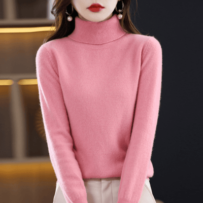 Jersey Elfriede de Punto Clásico con Cuello Alto