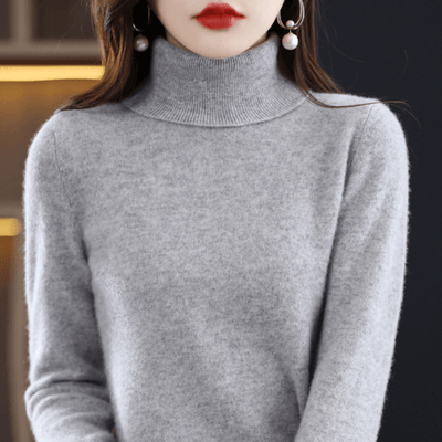 Jersey Elfriede de Punto Clásico con Cuello Alto
