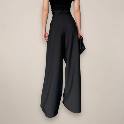 Pantalón Christa de Talle Alto y Pierna Ancha