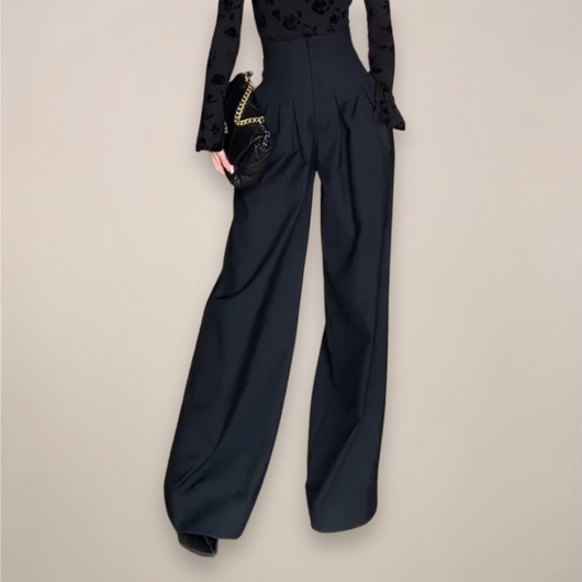 Pantalón Christa de Talle Alto y Pierna Ancha
