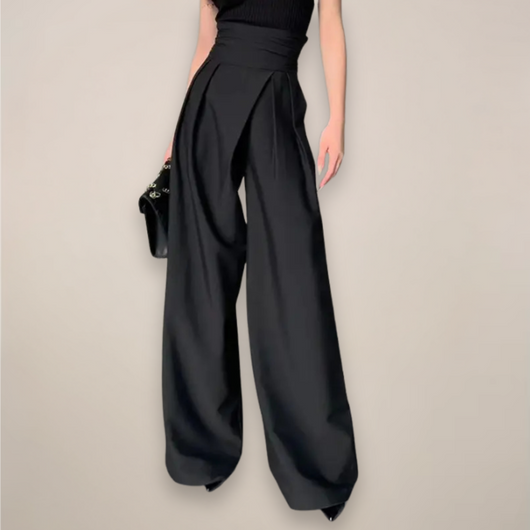 Pantalón Christa de Talle Alto y Pierna Ancha