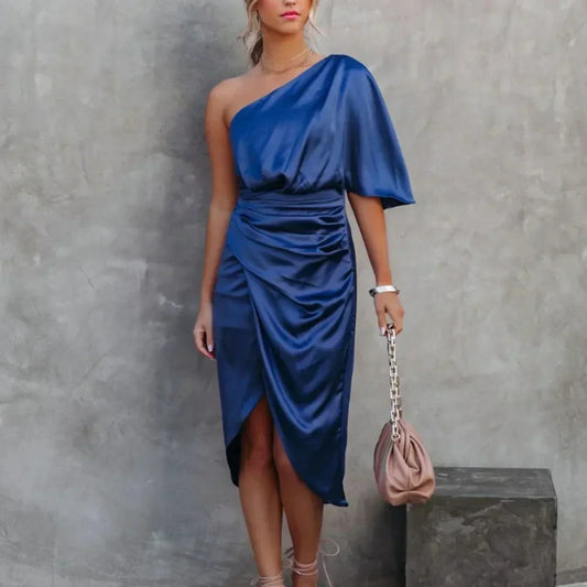 Vestido Mini Lilian Cruzado de Un Hombro