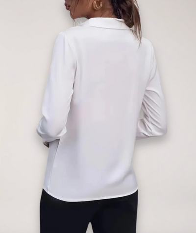Blusa Stefanie Entallada de Botones para Oficina