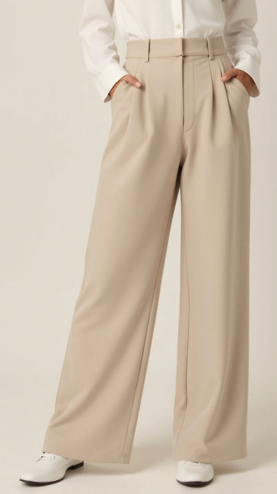 Pantalón Gabriela de Talle Alto y Pierna Ancha
