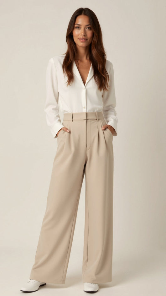 Pantalón Gabriela de Talle Alto y Pierna Ancha