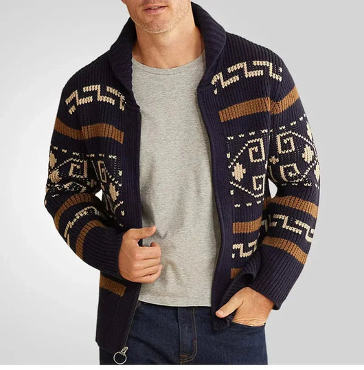 Cárdigan Lukas Casual Cálido Estampado