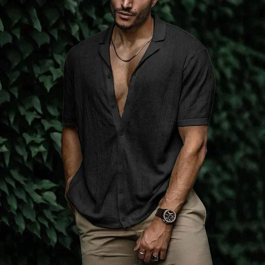 Camisa Jurgen Casual de Manga Corta con Botones