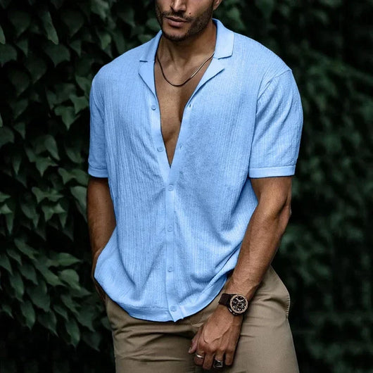 Camisa Jurgen Casual de Manga Corta con Botones
