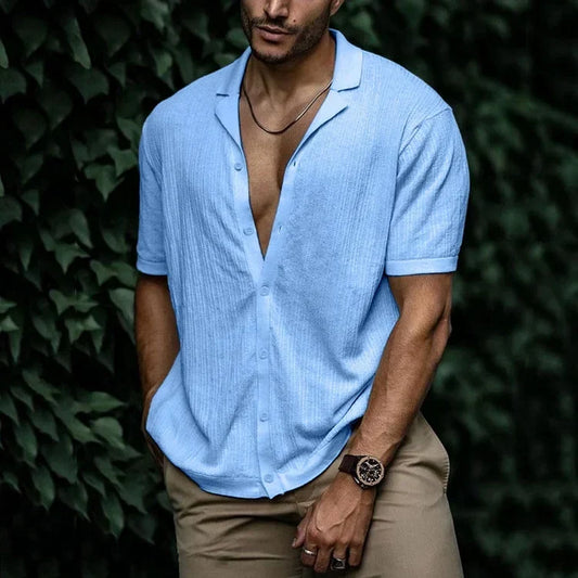 Camisa Jurgen Casual de Manga Corta con Botones