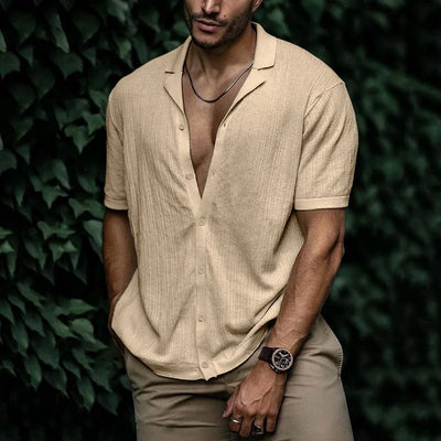 Camisa Jurgen Casual de Manga Corta con Botones