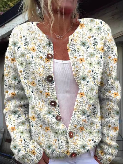 Cárdigan Lena Estampado con Botones
