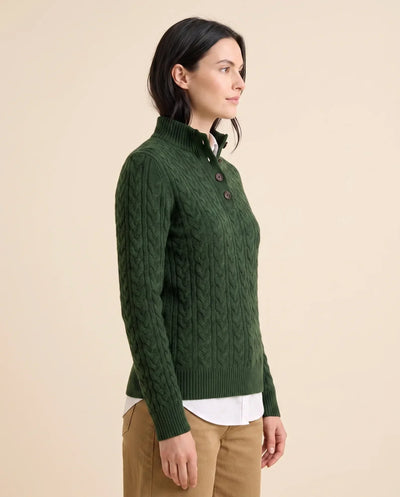 Jersey Maeve de Mujer - Punto de Ochos con Cuello Alto y Botones