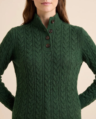 Jersey Maeve de Mujer - Punto de Ochos con Cuello Alto y Botones