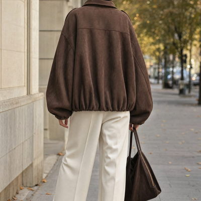 Camisa-Chaqueta Ashcroft Oversize Efecto Ante
