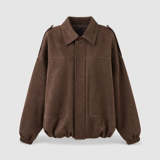 Camisa-Chaqueta Ashcroft Oversize Efecto Ante