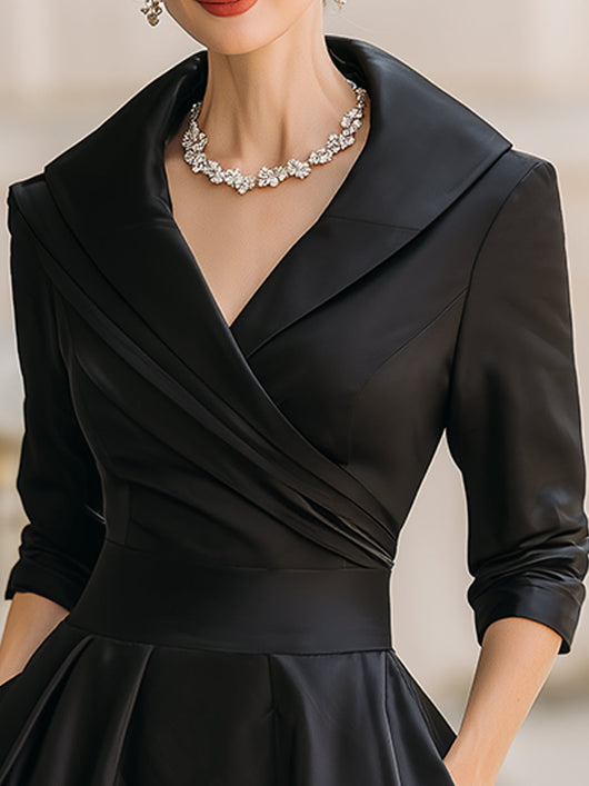 Vestido Midi Cruzado Helga Clásico de Primavera