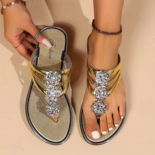 Eloira | Sandalias Planas Glamurosas
