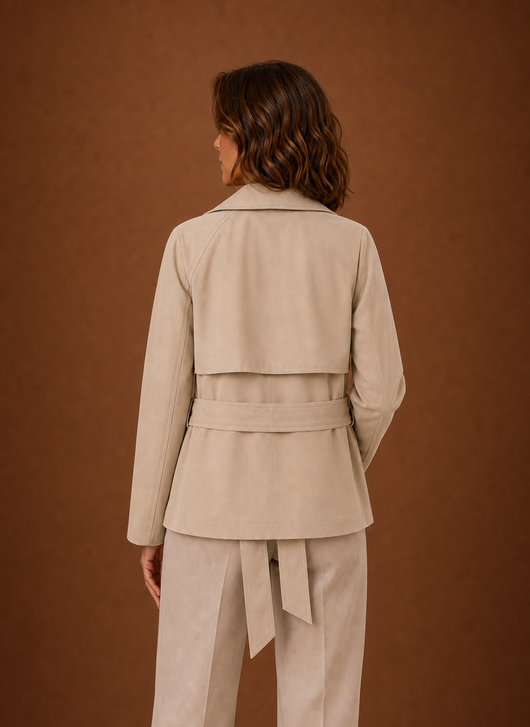 Gabardina con Cinturón en la Cintura