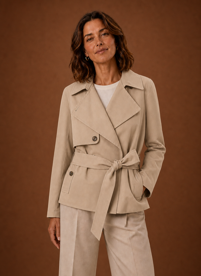 Gabardina con Cinturón en la Cintura