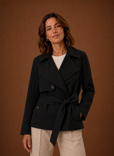 Gabardina con Cinturón en la Cintura