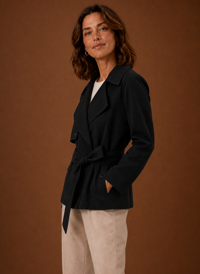 Gabardina con Cinturón en la Cintura