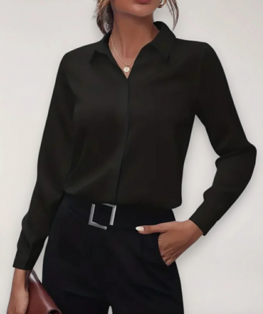 Blusa Stefanie Entallada de Botones para Oficina