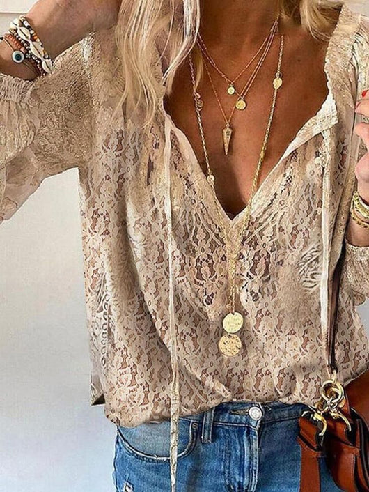 Blusa Tamara Boho Elegante con Escote en V