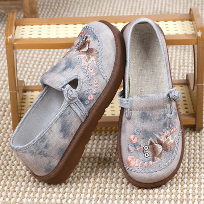 Mocasines Marie con Bordado Floral y Abalorios