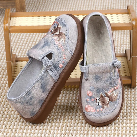 Mocasines Marie con Bordado Floral y Abalorios