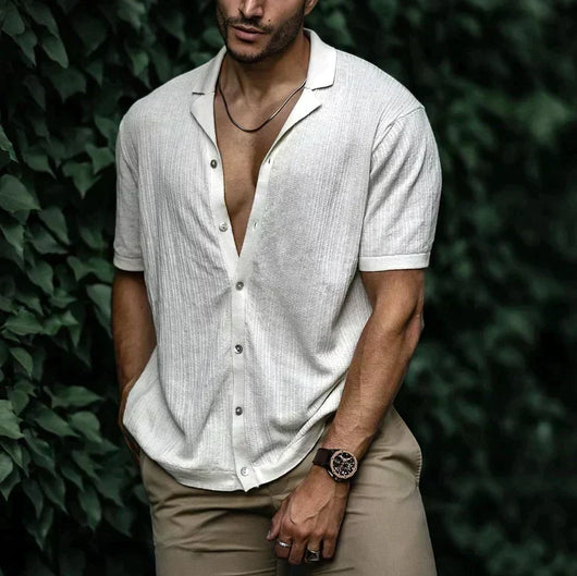 Camisa Jurgen Casual de Manga Corta con Botones