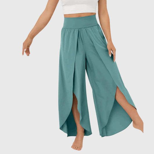 Pantalones Magdalena Boho de Pierna Ancha con Aberturas