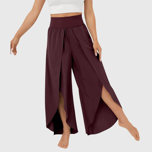 Pantalones Magdalena Boho de Pierna Ancha con Aberturas