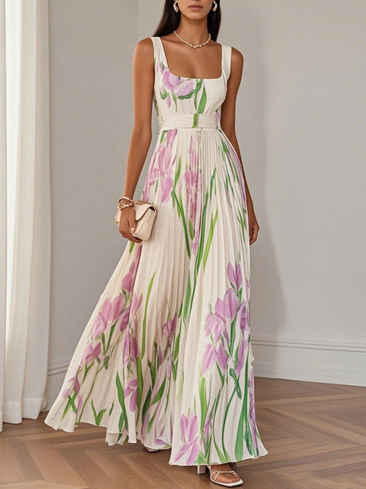Brooklyn | Vestido Evasé Boho Floral Fluido