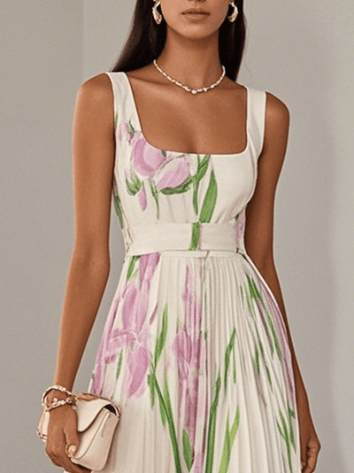 Brooklyn | Vestido Evasé Boho Floral Fluido