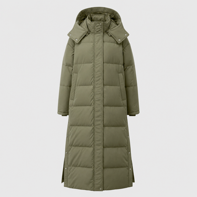 Abrigo Acolchado Camberley Largo con Capucha